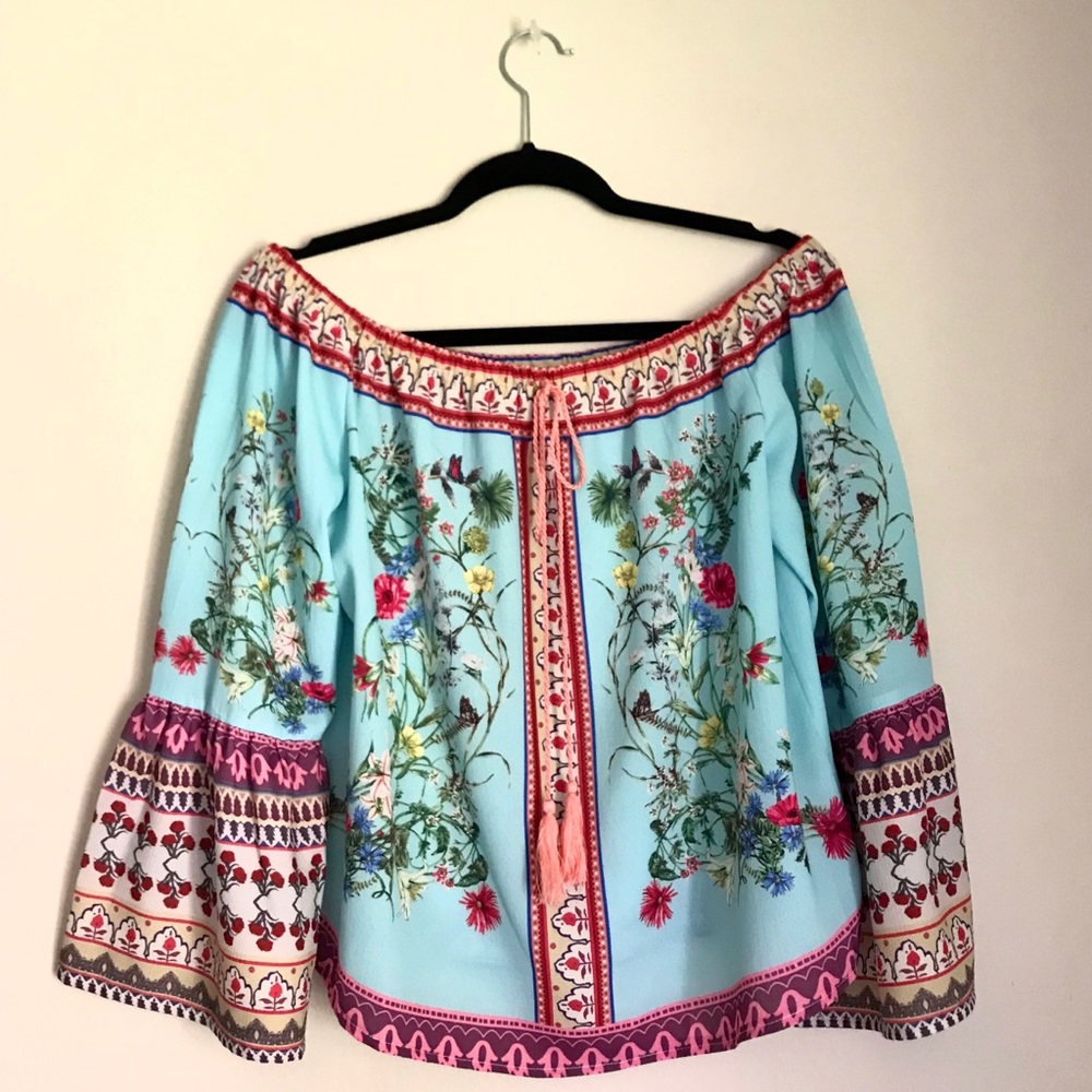 Umgee Boho Off Shoulder Blouse